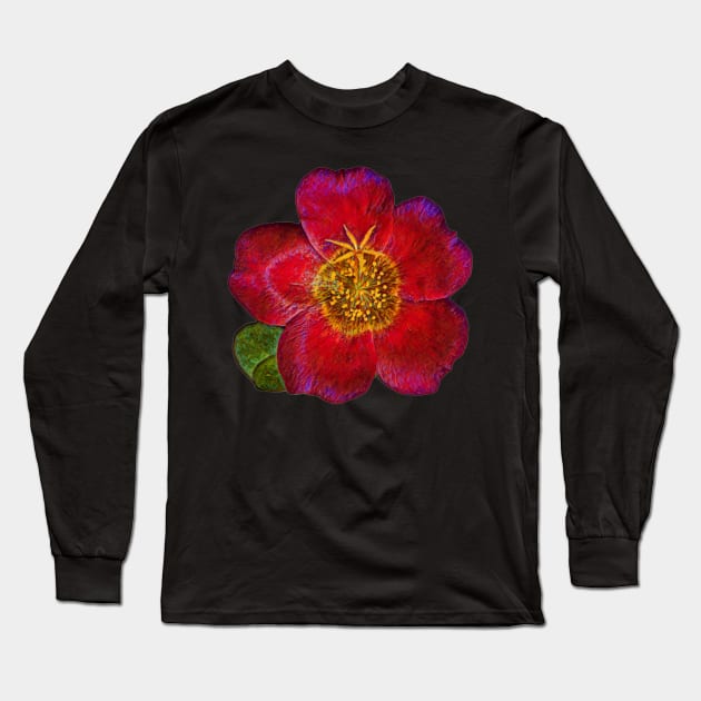 Red flower. Long Sleeve T-Shirt by City1221